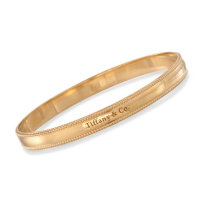 C. 1990 Vintage Tiffany Jewelry 18kt Yellow Gold Bangle Bracelet. 7.5" &mdash; Alt Image 1