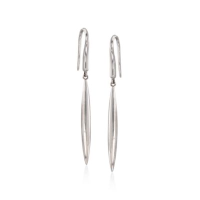 C. 1990 Vintage Tiffany Jewelry 18kt White Gold Drop Earrings &mdash; Alt Image 1