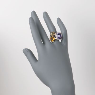 9.80 ct. t.w. Multi-Gem Geometric Ring With Diamonds in 14kt Yellow Gold &mdash; Alt Image 2