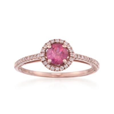 .45 Carat Pink Tourmaline and .15 ct. t.w. Diamond Ring in 14kt Rose Gold &mdash; Alt Image 1