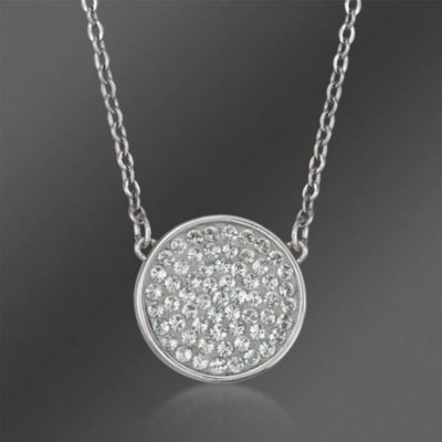 Swarovski Crystal Round Pointiage Necklace. 14" &mdash; Alt Image 1