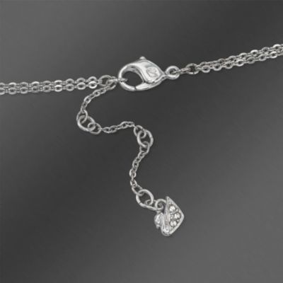 Swarovski Crystal Light Azure "Mini Parallelle" Pendant Necklace. 15" &mdash; Alt Image 3