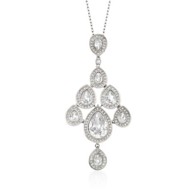 Swarovski Crystal "Sensatin" Pendant Necklace. 15.5" &mdash; Alt Image 1