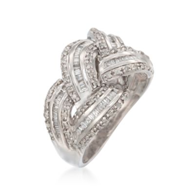 .77 ct. t.w. Diamond Braid Ring in Sterling Silver &mdash; Alt Image 3