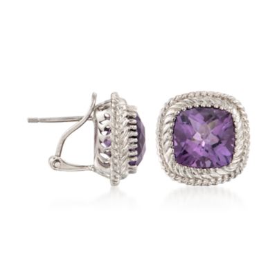 8.00 ct. t.w. Amethyst Earrings in Sterling Silver &mdash; Alt Image 3
