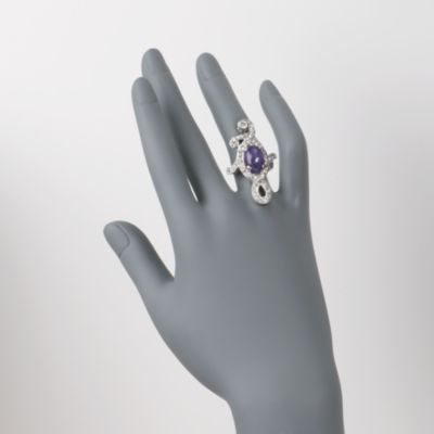 C. 1950 Vintage Oval Cabochon Ruby and 2.40 ct. t.w. Diamond Ring in Two-Tone. Size 6 &mdash; Alt Image 2