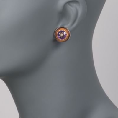 C. 1950 Vintage 4.50 ct. t.w. Amethyst and Cultured Pearl Earrings in 14kt Yellow Gold &mdash; Alt Image 2