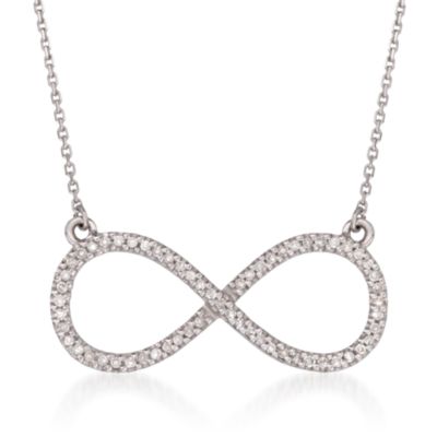 .20 ct. t.w. Diamond Infinity Necklace in 14kt White Gold. 16" &mdash; Alt Image 1