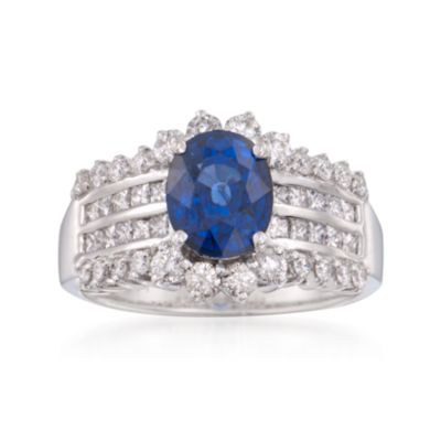 2.60 Carat Tanzanite and 1.00 ct. t.w. Diamond Ring in 14kt White Gold &mdash; Alt Image 1