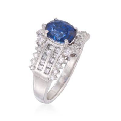 2.60 Carat Tanzanite and 1.00 ct. t.w. Diamond Ring in 14kt White Gold &mdash; Alt Image 3