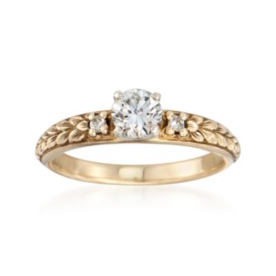 C. 2000 Vintage Van Craeynest Designs .50 ct. t.w. Diamond Engagement Ring in 14kt Yellow Gold. Size 5.75 &mdash; Alt Image 1