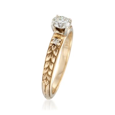 C. 2000 Vintage Van Craeynest Designs .50 ct. t.w. Diamond Engagement Ring in 14kt Yellow Gold. Size 5.75 &mdash; Alt Image 3