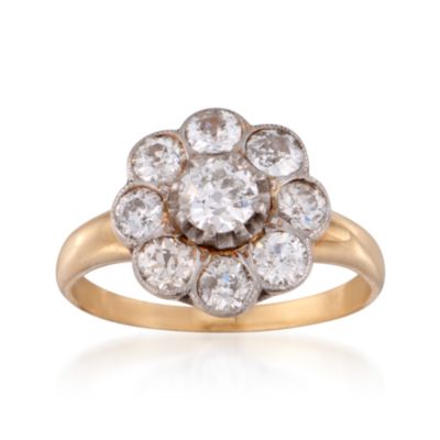 C. 1950 Vintage 1.60 ct. t.w. Diamond Ring in 14kt Yellow Gold. Size 7.25 &mdash; Alt Image 1