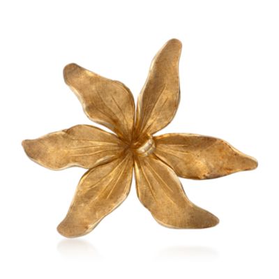 C. 1970 Vintage Tiffany Jewelry 14kt Yellow Gold  Floral Pin &mdash; Alt Image 1