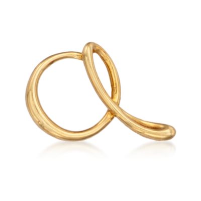C. 2005 Vintage Tiffany Jewelry and Elsa Peretti 18kt Yellow Gold Letter Pin &mdash; Alt Image 1