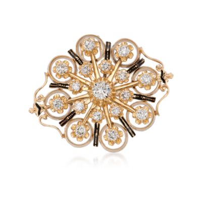 C. 1980 Vintage 1.90 ct. t.w. Diamond Pin Pendant  in 14kt Yellow Gold &mdash; Alt Image 1