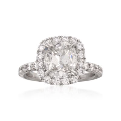 Henri Daussi 3.63 ct. t.w. Certified Diamond Engagement Ring in Platinum &mdash; Alt Image 1