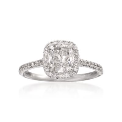 Henri Daussi 1.38 ct. t.w. Certified Diamond Engagement Ring in 14kt White Gold &mdash; Alt Image 1