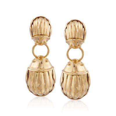 C. 1993 Vintage Tiffany Jewelry 18kt Yellow Gold Bug Drop Earrings &mdash; Alt Image 1