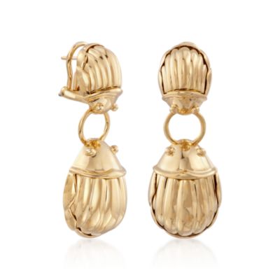 C. 1993 Vintage Tiffany Jewelry 18kt Yellow Gold Bug Drop Earrings &mdash; Alt Image 3