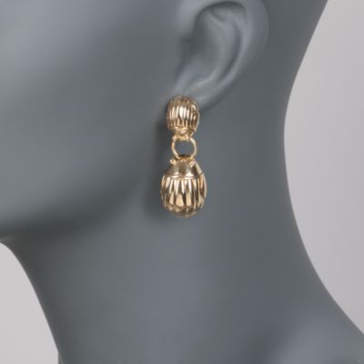 C. 1993 Vintage Tiffany Jewelry 18kt Yellow Gold Bug Drop Earrings &mdash; Alt Image 2