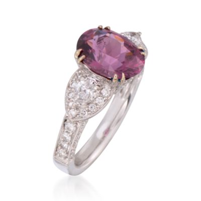 C. 2000 Vintage 3.70 Carat Pink Spinel and 1.00 ct. t.w. Diamond Ring in 18kt White Gold. Size 6.5 &mdash; Alt Image 3