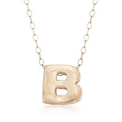 14kt Yellow Gold Mini Capital Letter Necklace &mdash; Alt Image 4