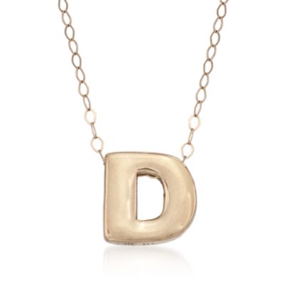 14kt Yellow Gold Mini Capital Letter Necklace &mdash; Alt Image 6