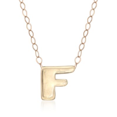 14kt Yellow Gold Mini Capital Letter Necklace &mdash; Alt Image 8