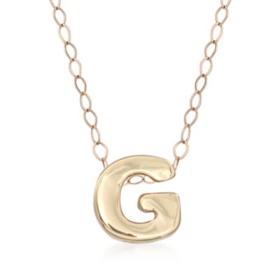 14kt Yellow Gold Mini Capital Letter Necklace &mdash; Alt Image 9