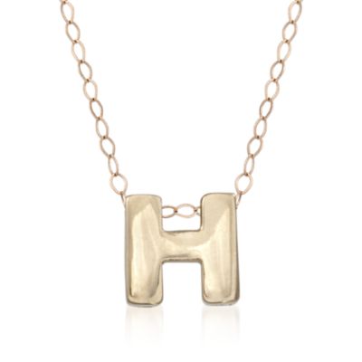 14kt Yellow Gold Mini Capital Letter Necklace &mdash; Alt Image 10