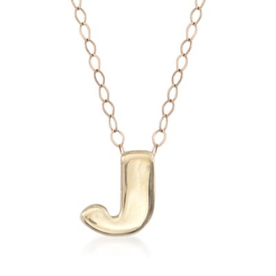 14kt Yellow Gold Mini Capital Letter Necklace &mdash; Alt Image 12