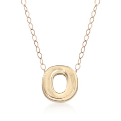 14kt Yellow Gold Mini Capital Letter Necklace &mdash; Alt Image 17