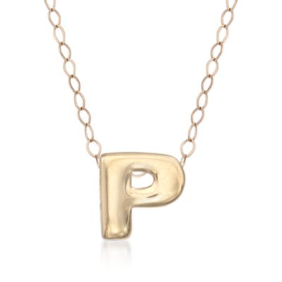 14kt Yellow Gold Mini Capital Letter Necklace &mdash; Alt Image 18
