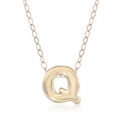 14kt Yellow Gold Mini Capital Letter Necklace &mdash; Alt Image 19