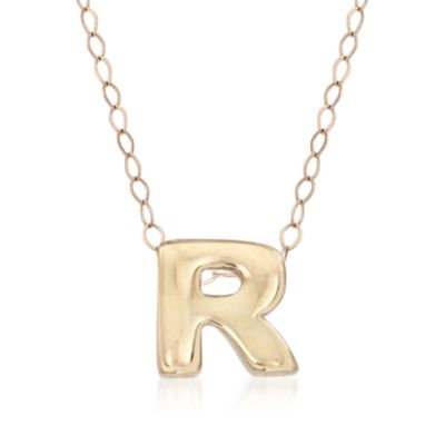 14kt Yellow Gold Mini Capital Letter Necklace &mdash; Alt Image 20