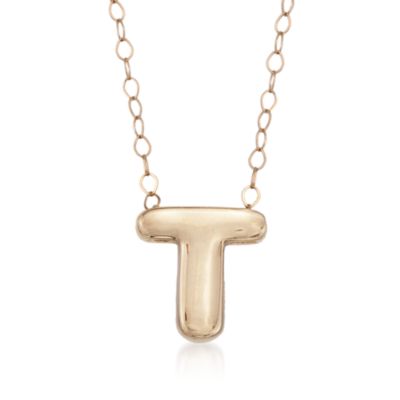 14kt Yellow Gold Mini Capital Letter Necklace &mdash; Alt Image 22