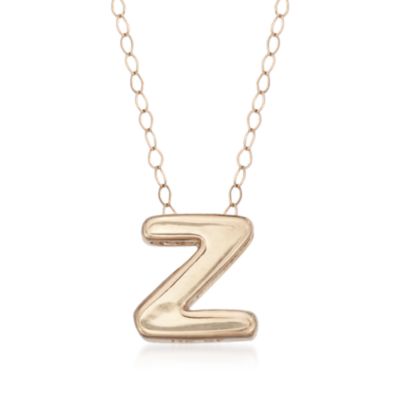 14kt Yellow Gold Mini Capital Letter Necklace &mdash; Alt Image 28