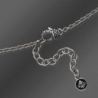 Andrea Candela Diamond Fleur-De-Lis Necklace in Two-Tone. 17" &mdash; Alt Image 3