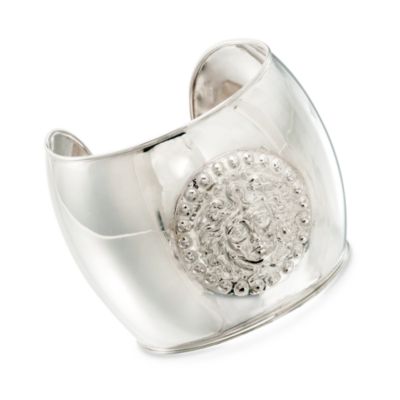 Italian Sterling Silver Medusa Cuff Bracelet &mdash; Alt Image 1