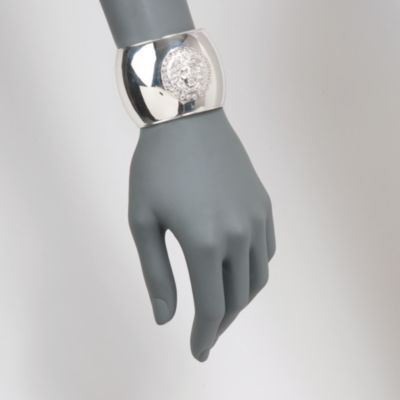 Italian Sterling Silver Medusa Cuff Bracelet &mdash; Alt Image 2