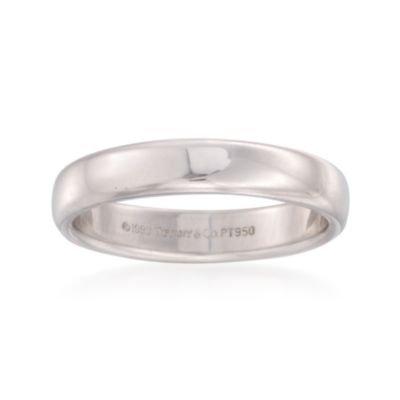 C. 1999 Vintage Tiffany Jewelry Platinum Wedding Ring. Size 9.75 &mdash; Alt Image 1