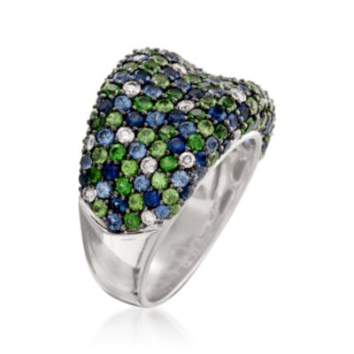 Roberto Coin 3.25 ct. t.w. Multi-Gem and .42 ct. t.w.  Diamond Ring in 18kt White Gold. Size 7 &mdash; Alt Image 3