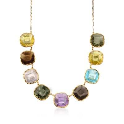 Roberto Coin 193.00 ct. t.w. "Ipanema" Multi-Gem Necklace in 18kt Yellow Gold. 16" &mdash; Alt Image 1