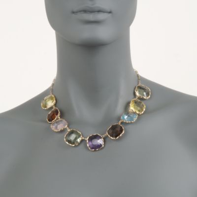 Roberto Coin 193.00 ct. t.w. "Ipanema" Multi-Gem Necklace in 18kt Yellow Gold. 16" &mdash; Alt Image 2