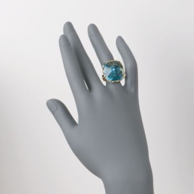 Roberto Coin 20.00 Carat "Ipanema" Blue Topaz Ring in 18kt Yellow Gold. Size 7 &mdash; Alt Image 2