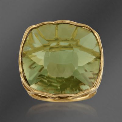 Roberto Coin 20.00 Carat "Ipanema" Green Amethyst Ring in 18kt Yellow Gold &mdash; Alt Image 1