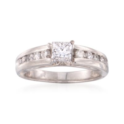 C. 1990 Vintage 1.13 ct. t.w. Diamond Ring in Platinum. Size 6.5 &mdash; Alt Image 1