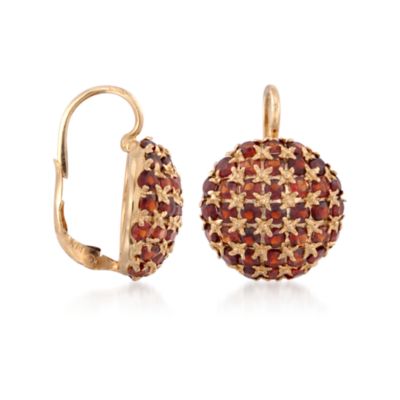 C. 1960 Vintage 5.00 ct. t.w. Round Citrine Earrings in 14kt Yellow Gold &mdash; Alt Image 3