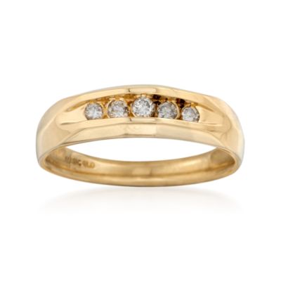 C. 1980 Vintage Men's .25 ct. t.w. Diamond Ring in 14kt Yellow Gold. Size 11 &mdash; Alt Image 1